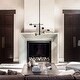 preview thumbnail 2 of 4, 6-Light Modern Matte Black Sputnik Chandelier with Wrought Iron and Clear Glass Accents - W:30.7"
