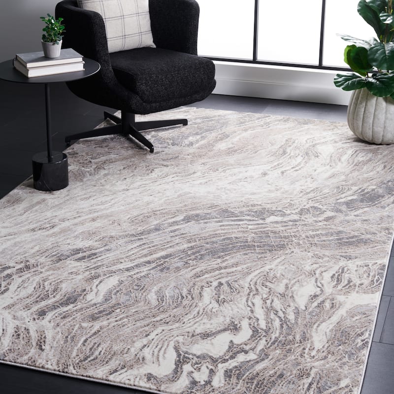 SAFAVIEH Vogue Roksanda Modern Abstract Rug - 4' x 6' - Grey/Ivory - Rectangle