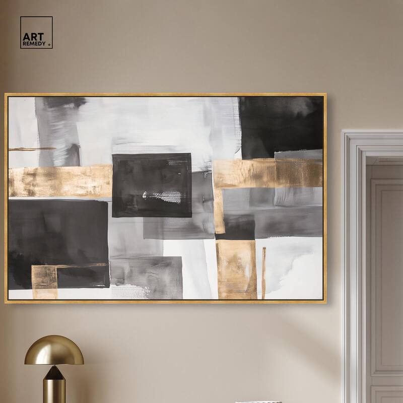 Graphite and Glimmer I Canvas by Art Remedy