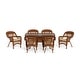 preview thumbnail 33 of 45, Portside Southwest Amber Outdoor Wicker Dining Set (7-Piece)