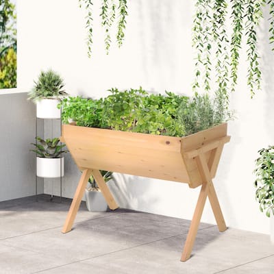 Wooden Cross Raised Garden Bed