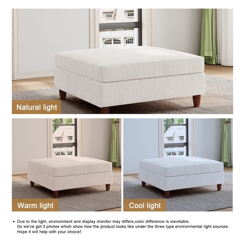 Large Corduroy Ottoman