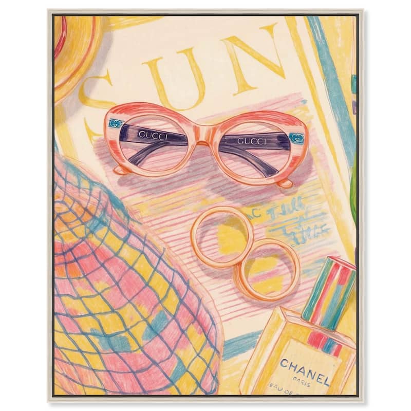Summer glam Canvas by Art Remedy - Silver - 24" x 30"