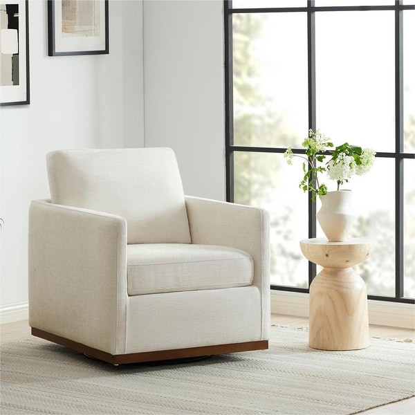 White swivel chair with arms top