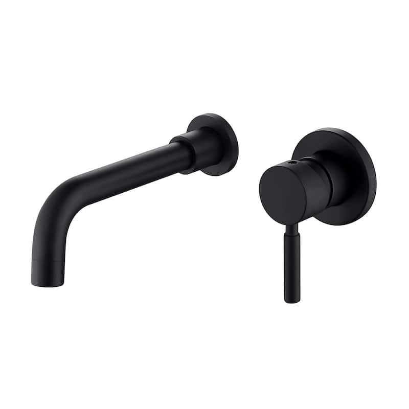 1.2 GPM Matte Black Wall Mounted Bathroom Faucet