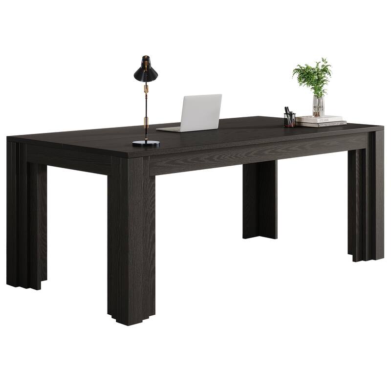 63-Inch Executive Desk, Large Home Office Computer Desk, Writing Table Business Workstation for Home Office, Conference Room