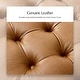 preview thumbnail 15 of 25, HULALA HOME Idalia Traditional Genuine Leather Ottoman with Caster Wheels and Solid Wood Legs