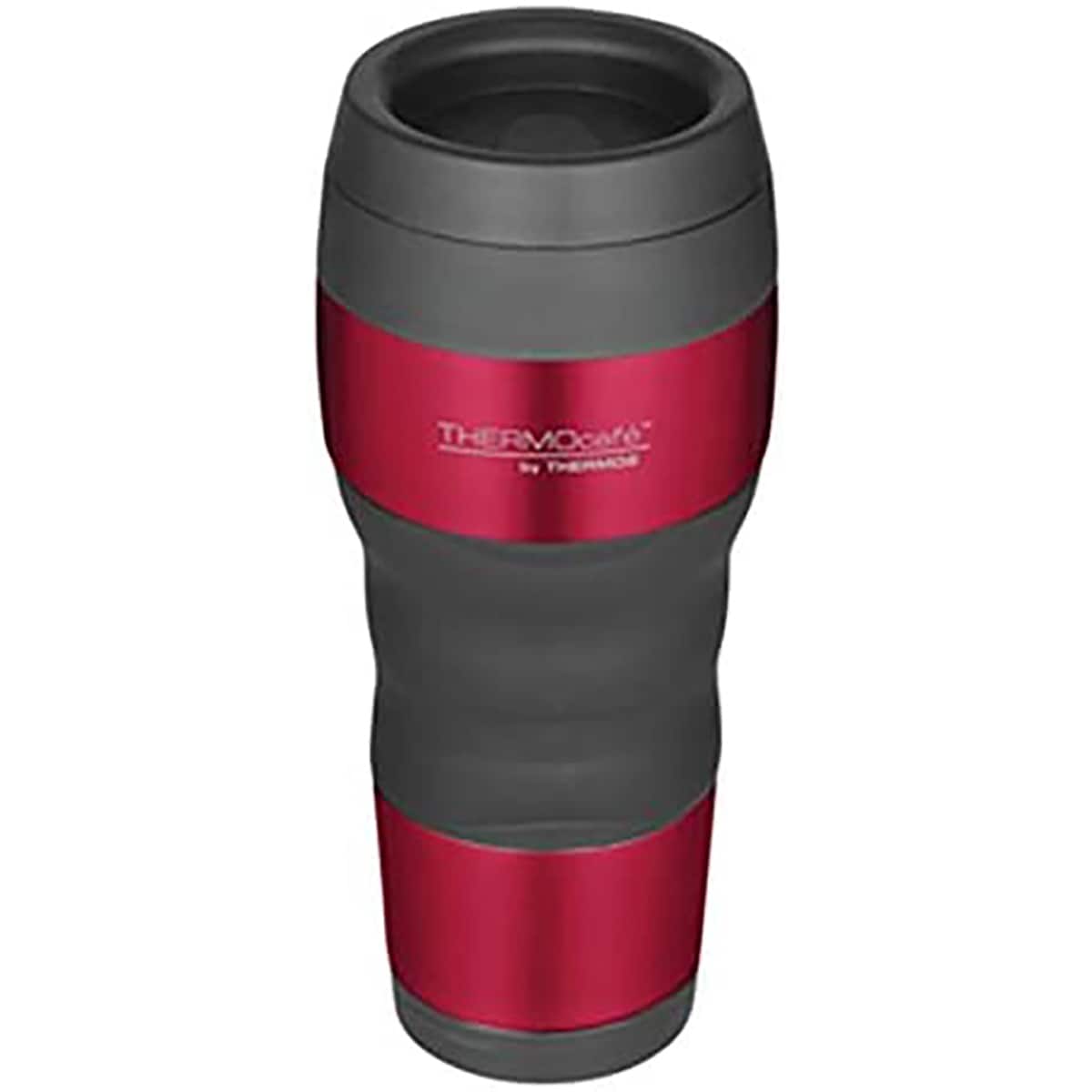 Thermos 16 oz. ThermoCafe Stainless Steel Travel Tumbler w/ Grip - Red - 16  oz. - Bed Bath & Beyond - 39613009