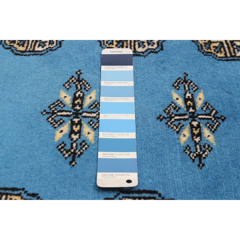 Finest Peshawar Bokhara Blue Rug 5'6" x 8'1" - 5'6 x 8'1