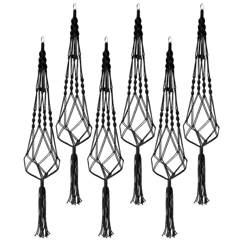 Macrame Plant Hanger (4, 6, 8 Pack) Hanging Plant Pots Cotton Rope