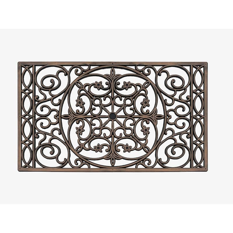 A1HC Rubber Grill Doormat, Elegant Star Pattern,Fun Designed Floor Mat, 18"X30"
