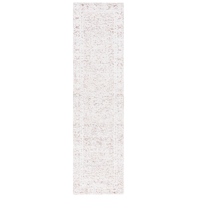 SAFAVIEH Handmade Metro Rengina French Country Wool Rug - 2'3" x 9' Runner - Ivory/Beige