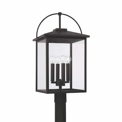 Bryson 4-light Black Outdoor Post Lantern