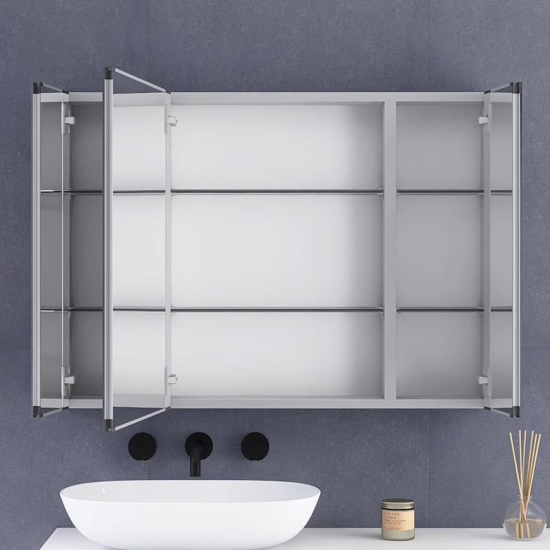 Rectangular Aluminum Recessed Mount /Surface Mount Medicine Cabinet with Mirror