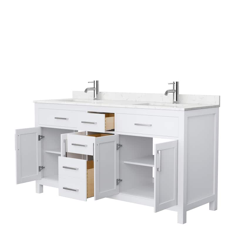 Beckett 66 Inch Double Vanity, Cultured Marble Top