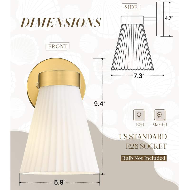 Wall Sconce, Wall Lamp, Brushed Gold