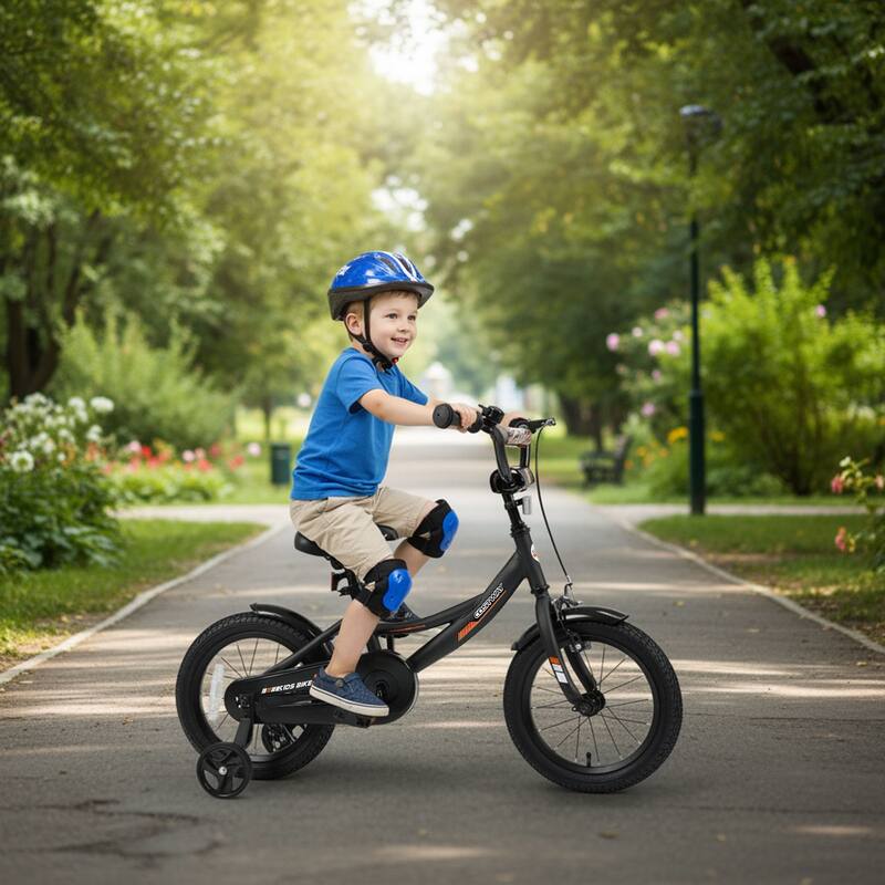 Costway 14" Kids Bike with Removable Training Wheels Adjustable Seat & - See Details