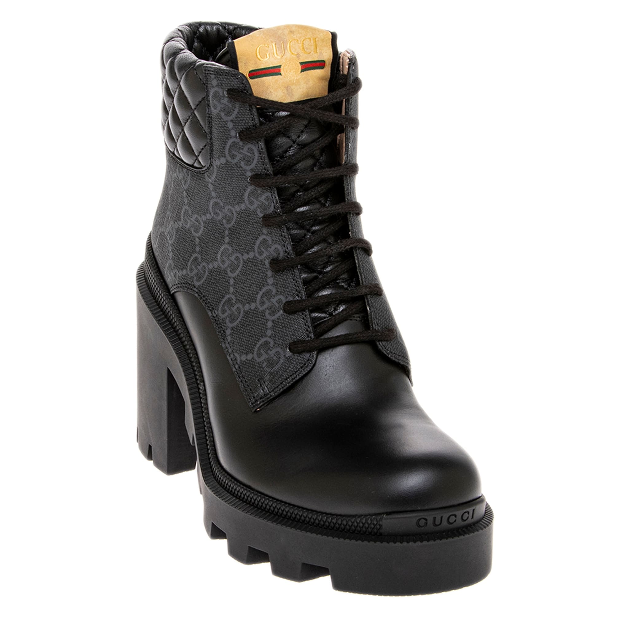 Gucci GG Supreme Heeled Ankle Boots