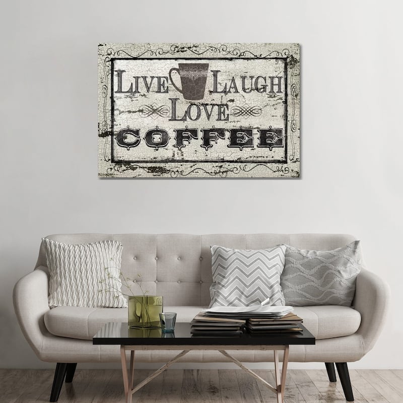 iCanvas "Live, Laugh, Love, Coffee" by Carol Robinson Canvas Print - 32x48x1.5