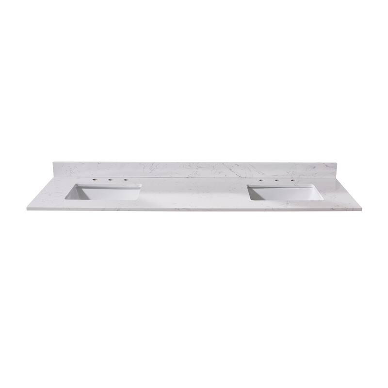 Altair Trento Bathroom Vanity Countertop in Aosta White Finish Without Vanity
