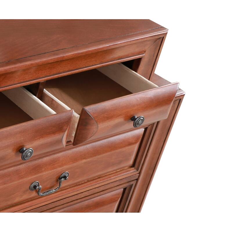 10-Drawer Oak Dresser with Smooth Gliding Drawers, Spacious Storage, and Warm Wood Finish for Classic Bedrooms