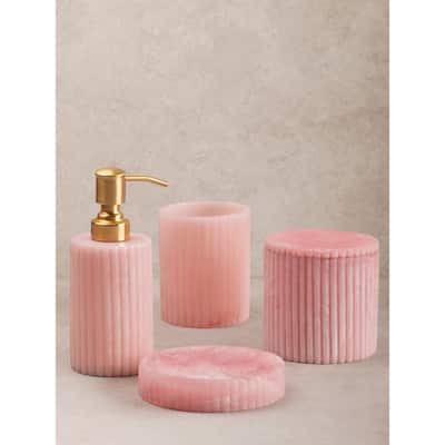 Porto Pink Bath Accessories - Set of 4
