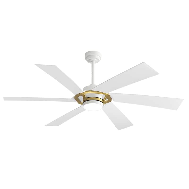 MLiAN 60 inch 6 Blades Indoor Smart Ceiling Fan with Light and Remote - 60inch
