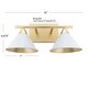 preview thumbnail 8 of 23, Caleb Metal Vanity, White/Gold by JONATHAN Y