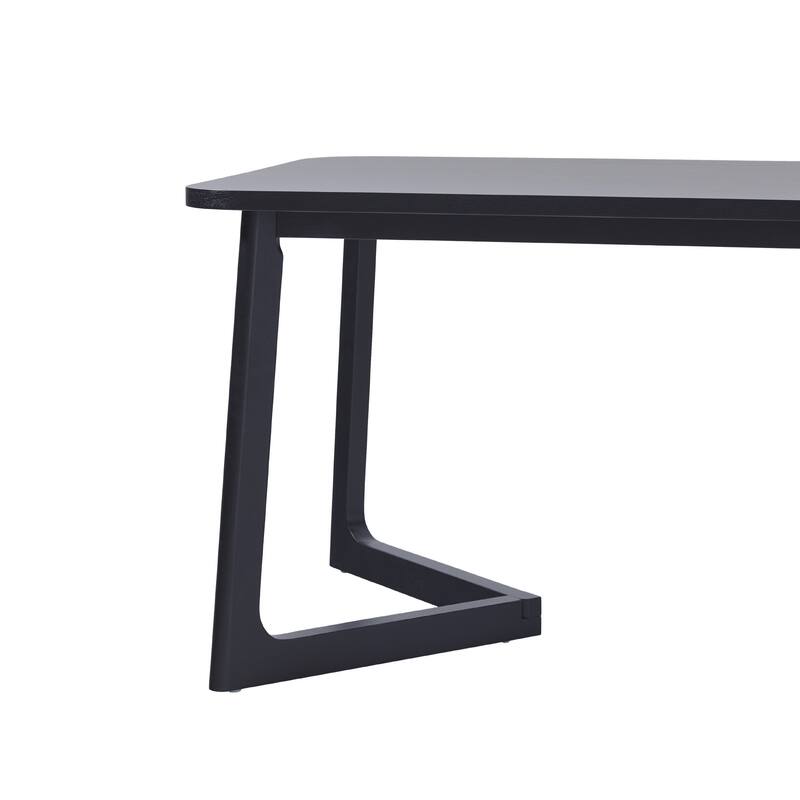 Middlebrook Modern Solid Wood Dining Table with Geometric Legs