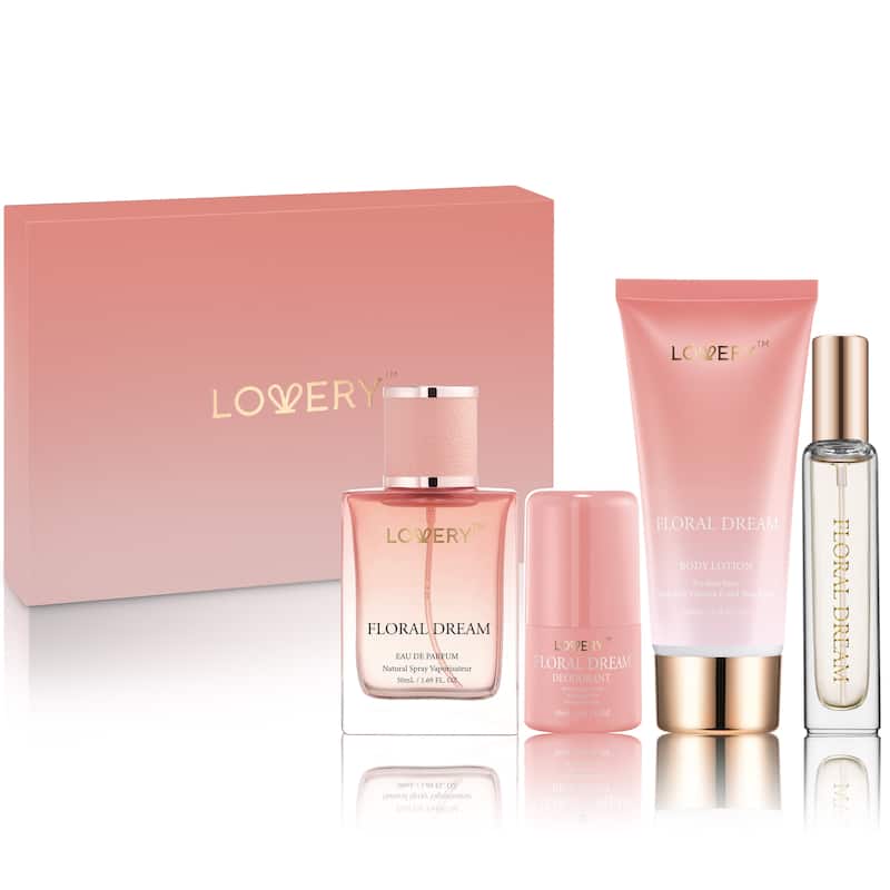 Lovery 5-Pc. Floral Dream Gift Set with Eau de Parfum, Deodorant, Lotion & Cologne