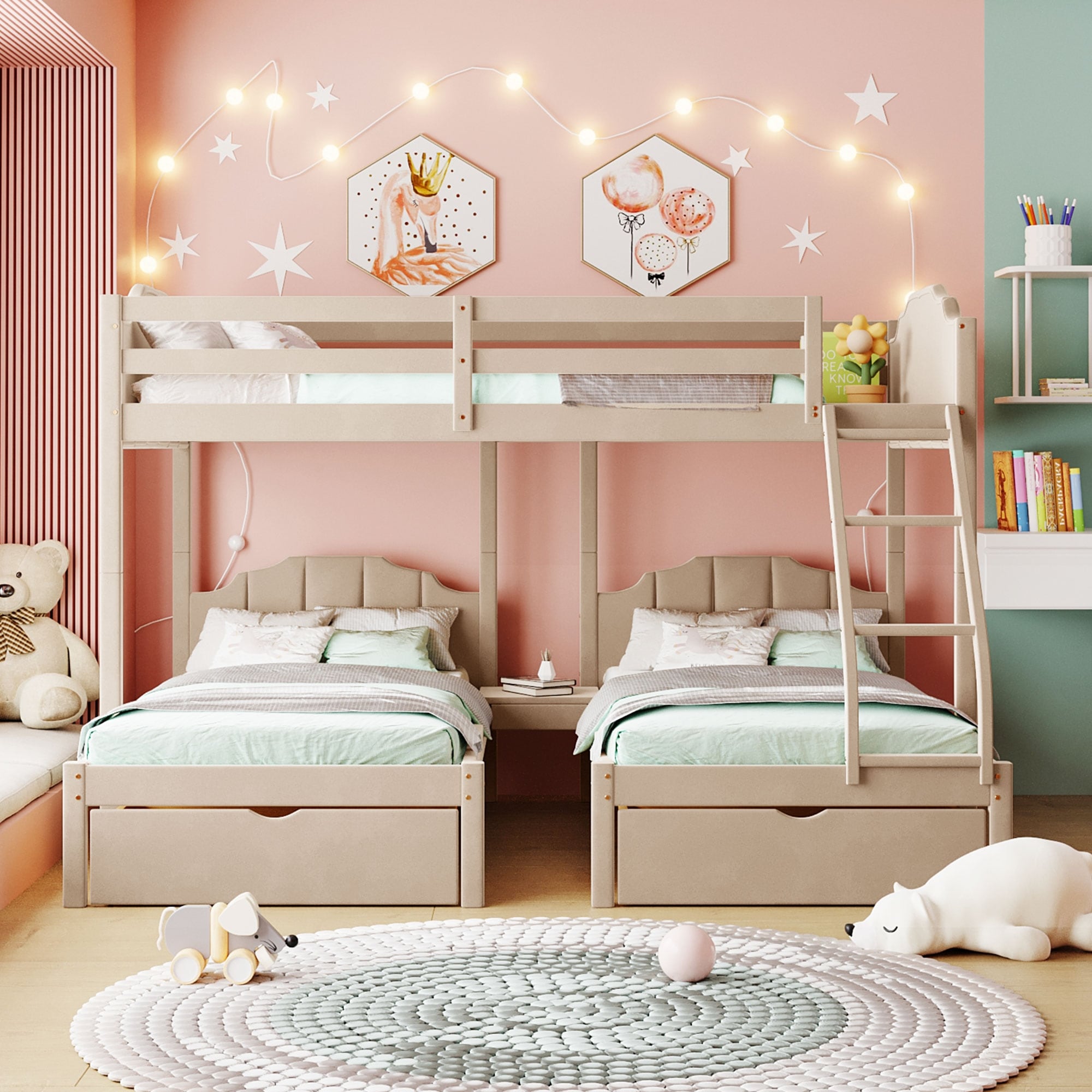Bunk beds cheap for three kids