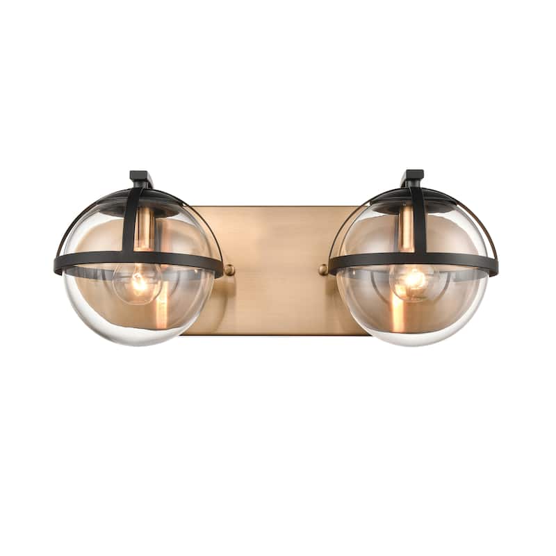 Elk Home Davenay Multiple Finishes With Clear Glass 2 Light Vanity Light - 16'' - Satin Brass
