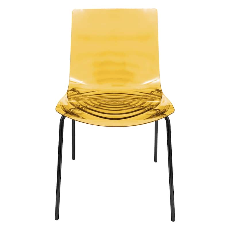 ABS Plastic Dining Chair with Stainless-Steel Legs Astor Series by LeisureMod