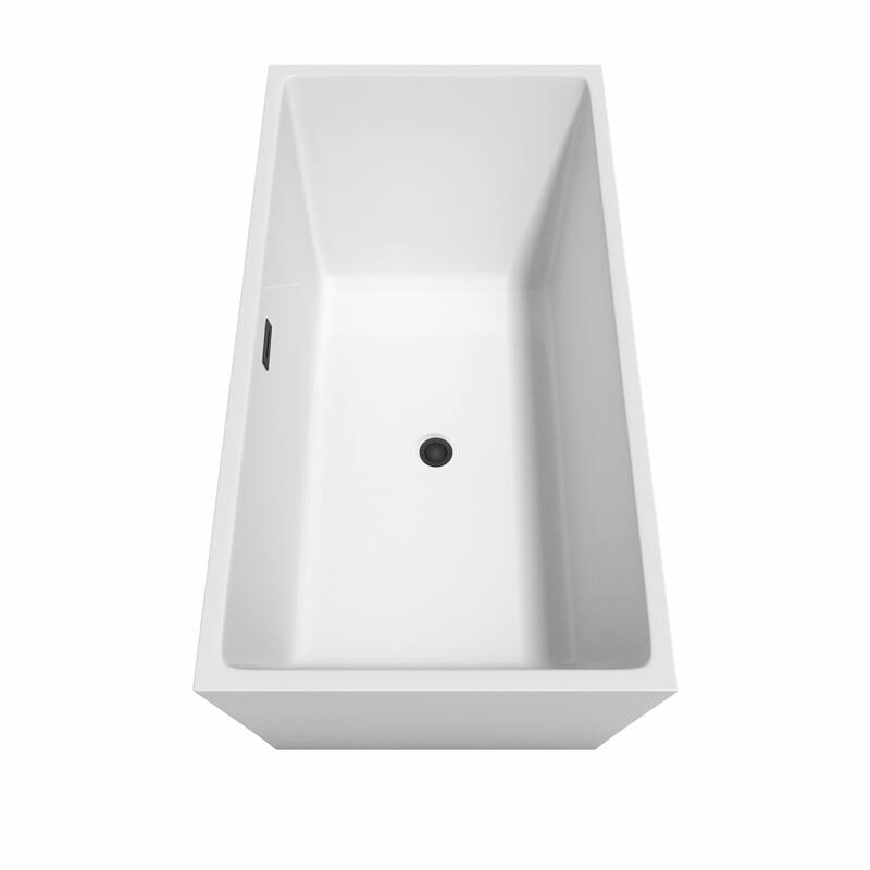 Wyndham Collection Sara 63" Free Standing Acrylic Soaking Tub with