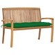 preview thumbnail 1 of 10, vidaXL Stacking Patio Bench with Cushion 50.6" Solid Teak Wood