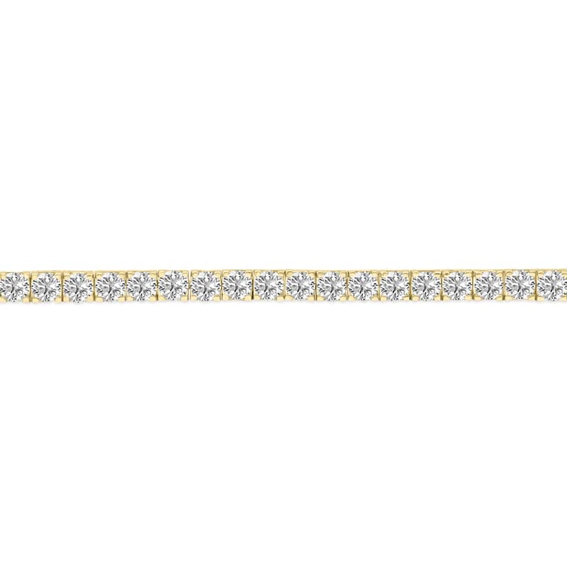 Marquee 7 Carat TW Lab Grown Diamond Tennis Bracelet in 14K Yellow Gold