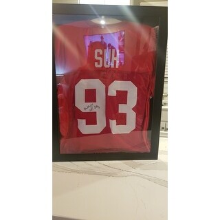 Top Product Reviews For Homcom Jersey Frame Display Case Shadow
