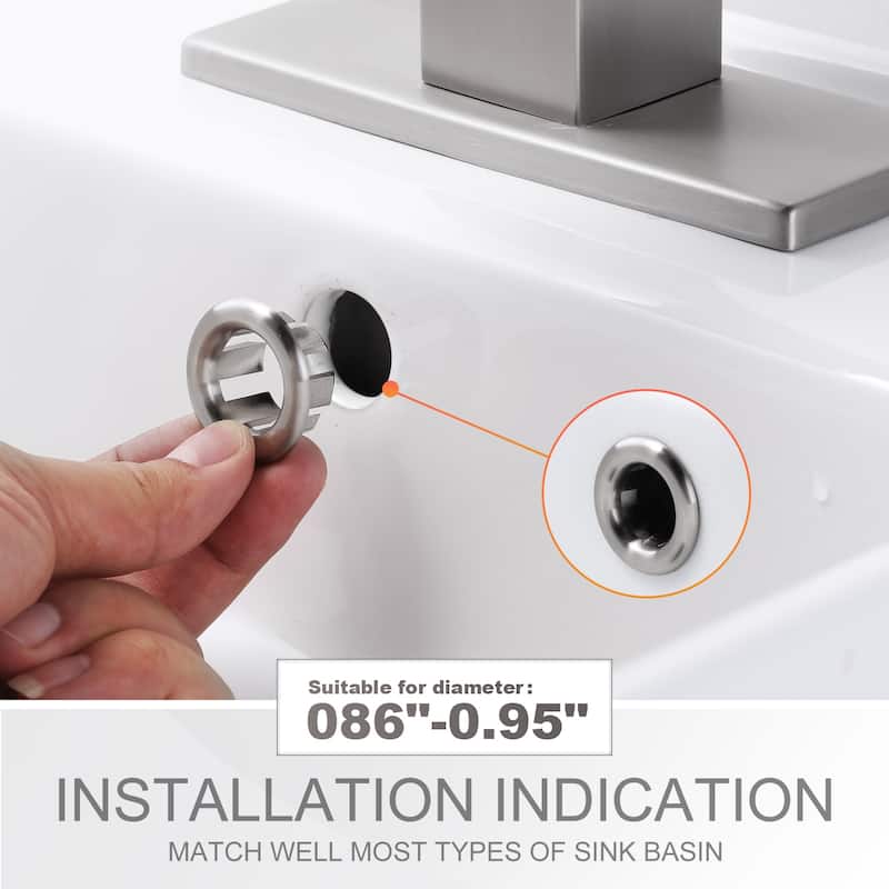 WOWOW 1.2 in. Sink Basin Trim Overflow Cover (2-Pack)