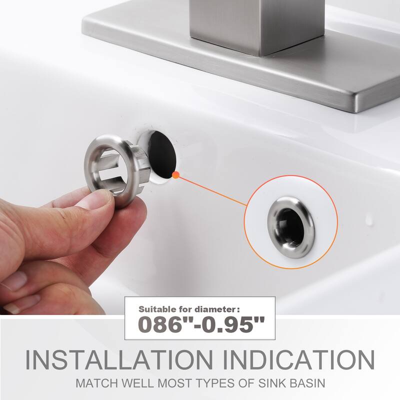 WOWOW 1.2 in. Sink Basin Trim Overflow Cover (6-Pack)