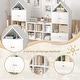 preview thumbnail 24 of 56, MVersatile Kids Bookshelf House Shape Toy Organizer for Bedroom Playroom