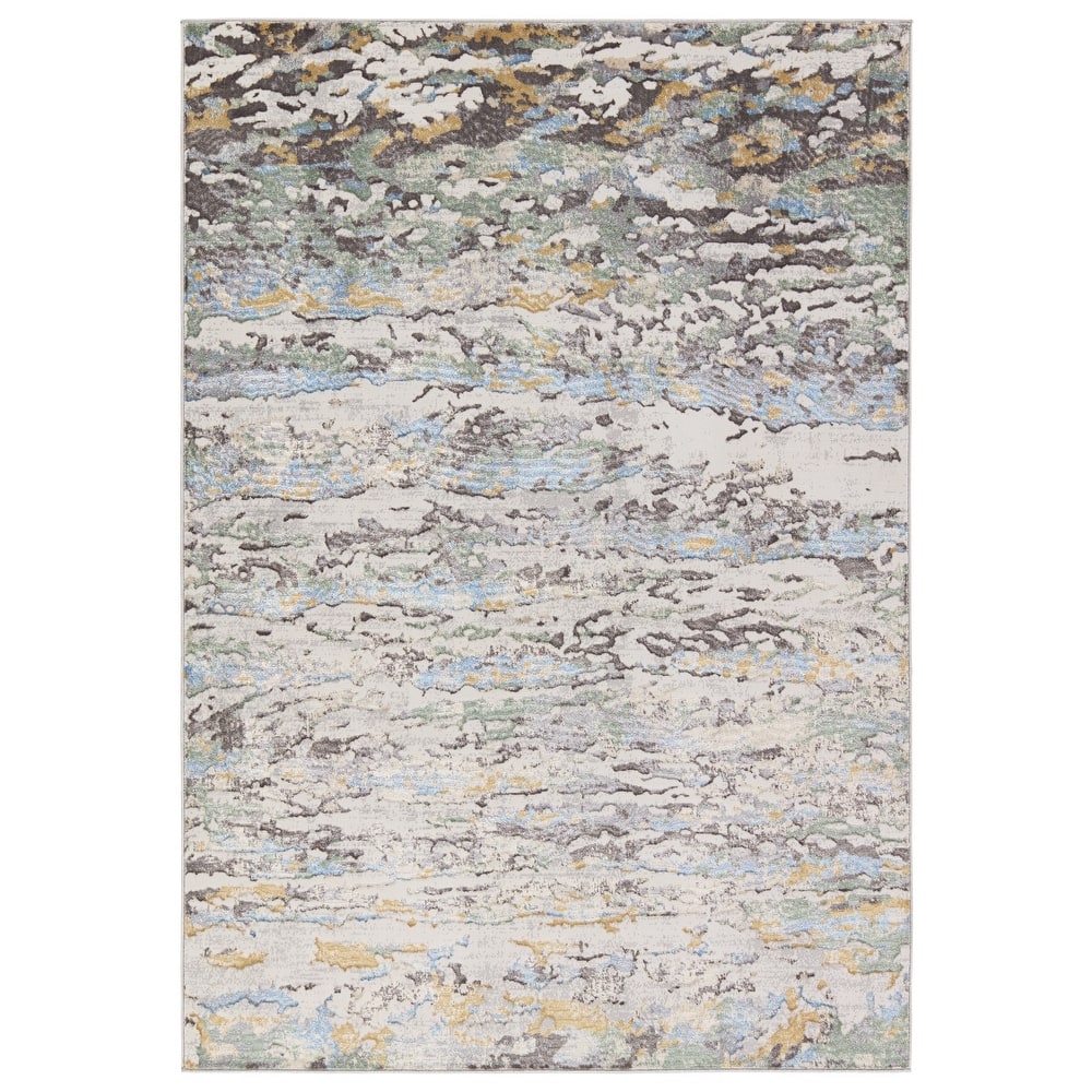 Etosha Abstract Blue/Gray Runner Rug