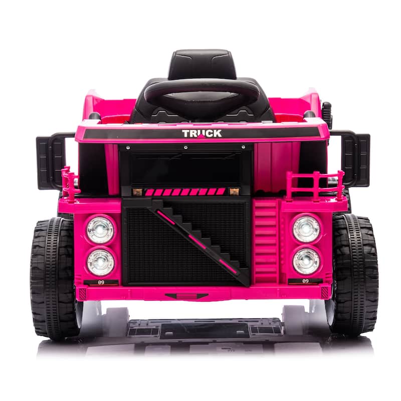 12V Kids Ride On Dump Truck W/Parents Control,2wd,Rear-Wheel Suspension,Electric Dump Bed And Extra Shovel,For Kids 3-5