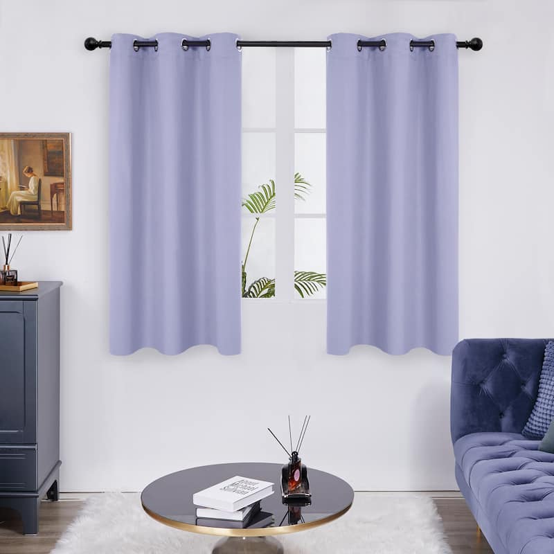 Deconovo Grommet 38 Width Curtain (2 Panel) - 38x45 - Light Purple