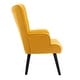 preview thumbnail 61 of 62, Fabric Upholstered Tufted Wingback Living Room Chair With Wooden Legs