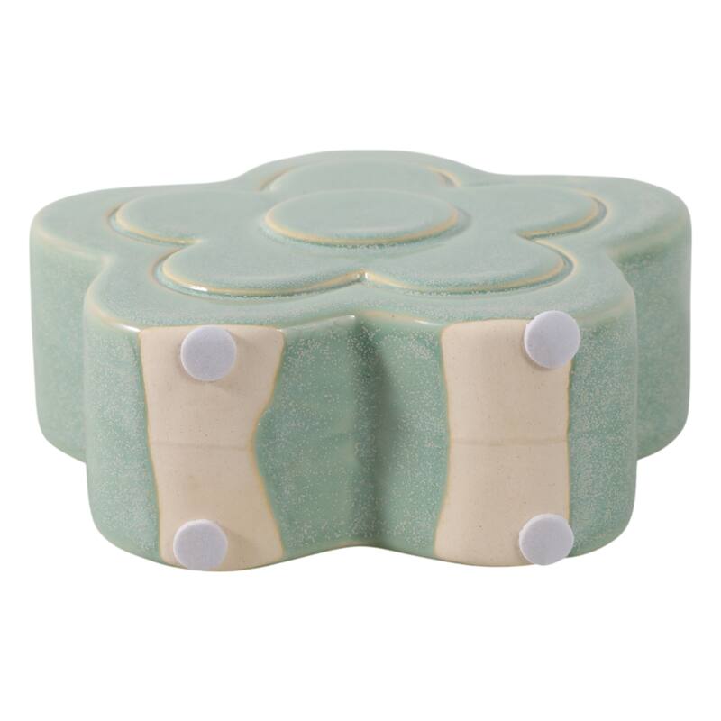 Ceramic Storage Flower Shape Modern Accent - 6"