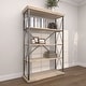 preview thumbnail 43 of 74, Brown Wood 3 Shelves Shelving Unit - 48 x 17 x 34