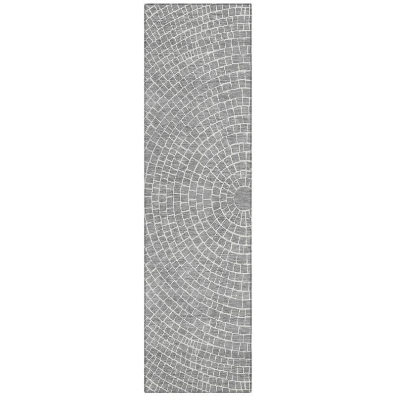 Machine Washable Indoor/ Outdoor Modern Gravity Chantille Rug