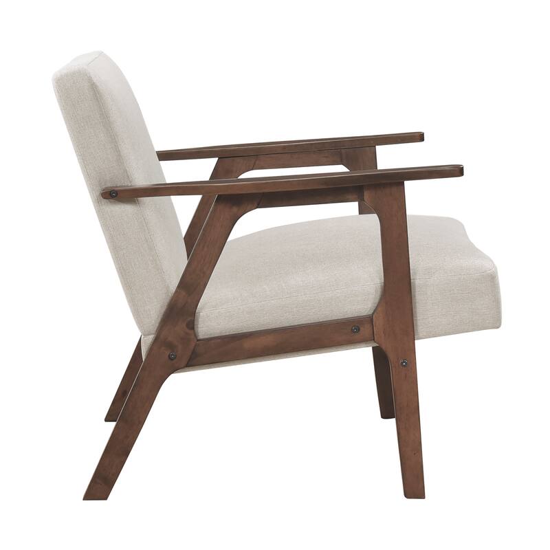 Dean 27" Textured Fabric Accent Chair - Solid Rubberwood Frame