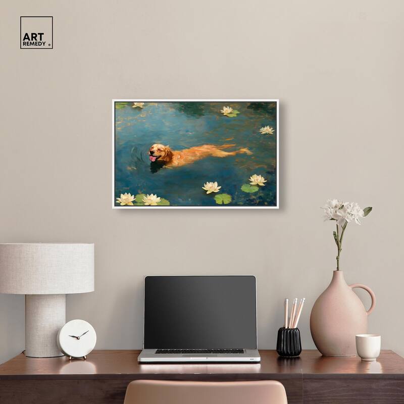 Pond Pup II Canvas by Art Remedy