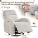 preview thumbnail 25 of 54, Power Swivel Rocker Glider Nursery Recliner with USB Port Set of 2